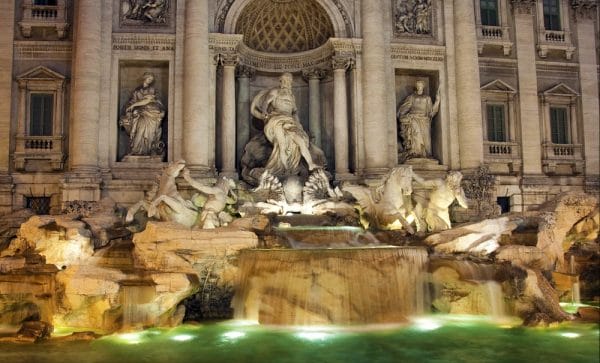 Rome's beautiful Trevi fountain.