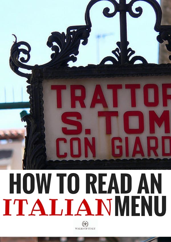 A traditional sign for an Italian tratoria, which usually serve delicious, homemade food in Italy. Find out how to read Italian menus in this helpful blog from walks of Italy.