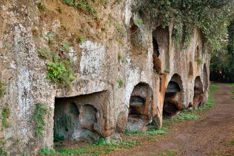 Etruscan necropolis in Sutri, outside of Rome