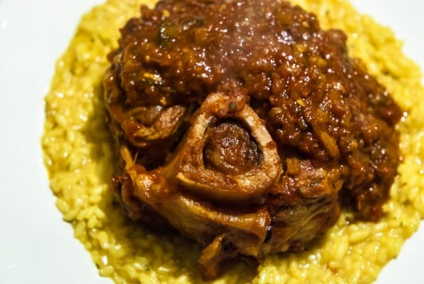 Osso Buco on Risotto Milanese