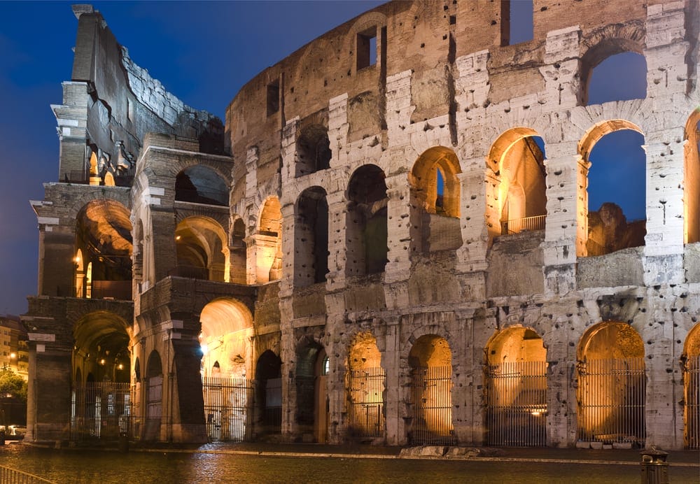 The colosseum at night is a sight that has moved poets and artists for centuries. 