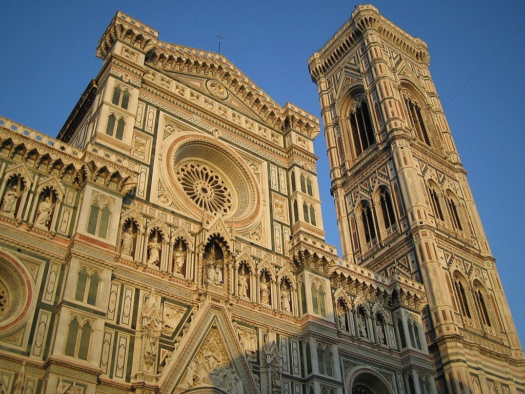 The (relatively) new facade of the Florence Cathedral was started in 1587 - she doesn't look her age, does she?