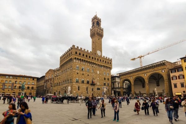 The Palazzo Vecchio and the Piazza della Signoria, Florence.