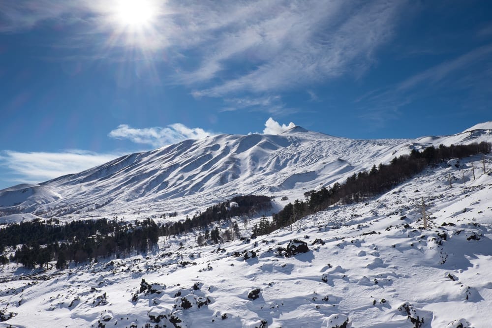 Mt. Etna in the winter has some beautiful ski slopes. Find out why you should visit Mt. Etna on the Walks of Italy blog. 
