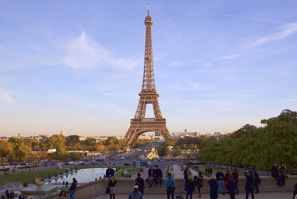 A view of the Eiffel Tower from the trocadero
