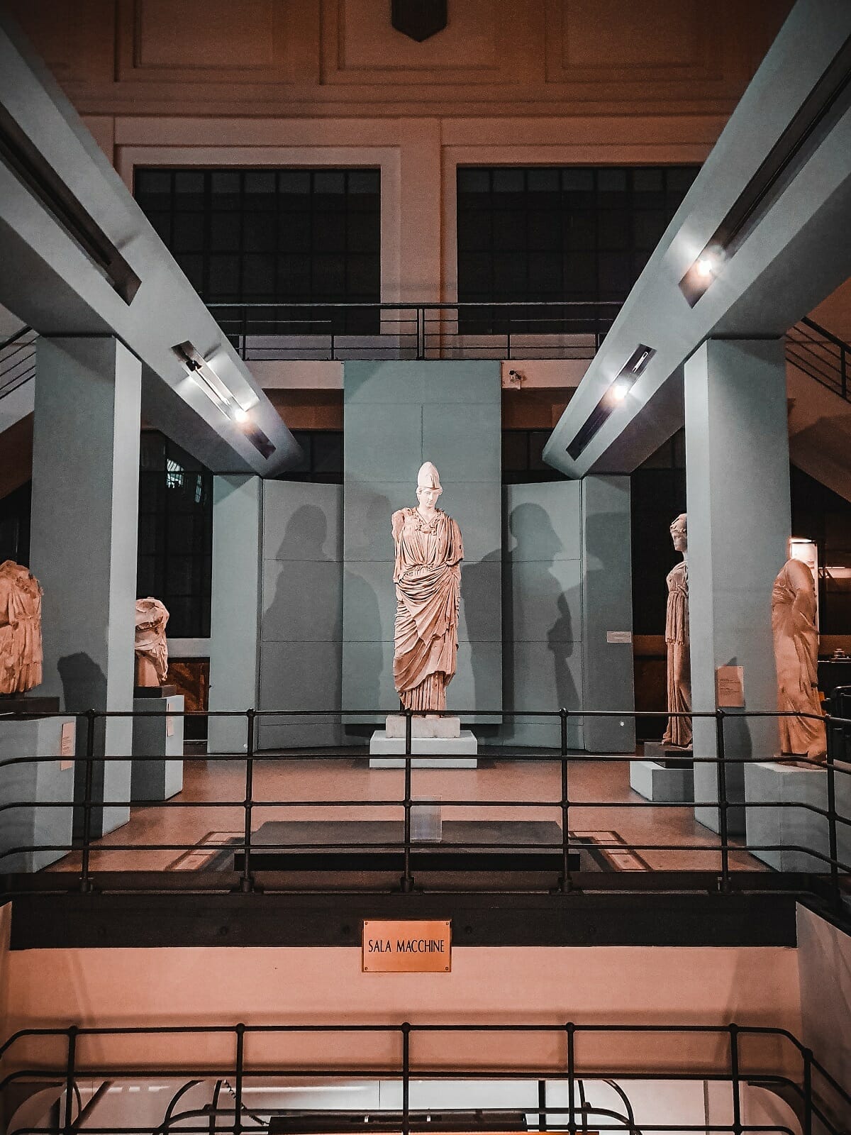 Statues at the Centrale Montemartini museum in Rome.