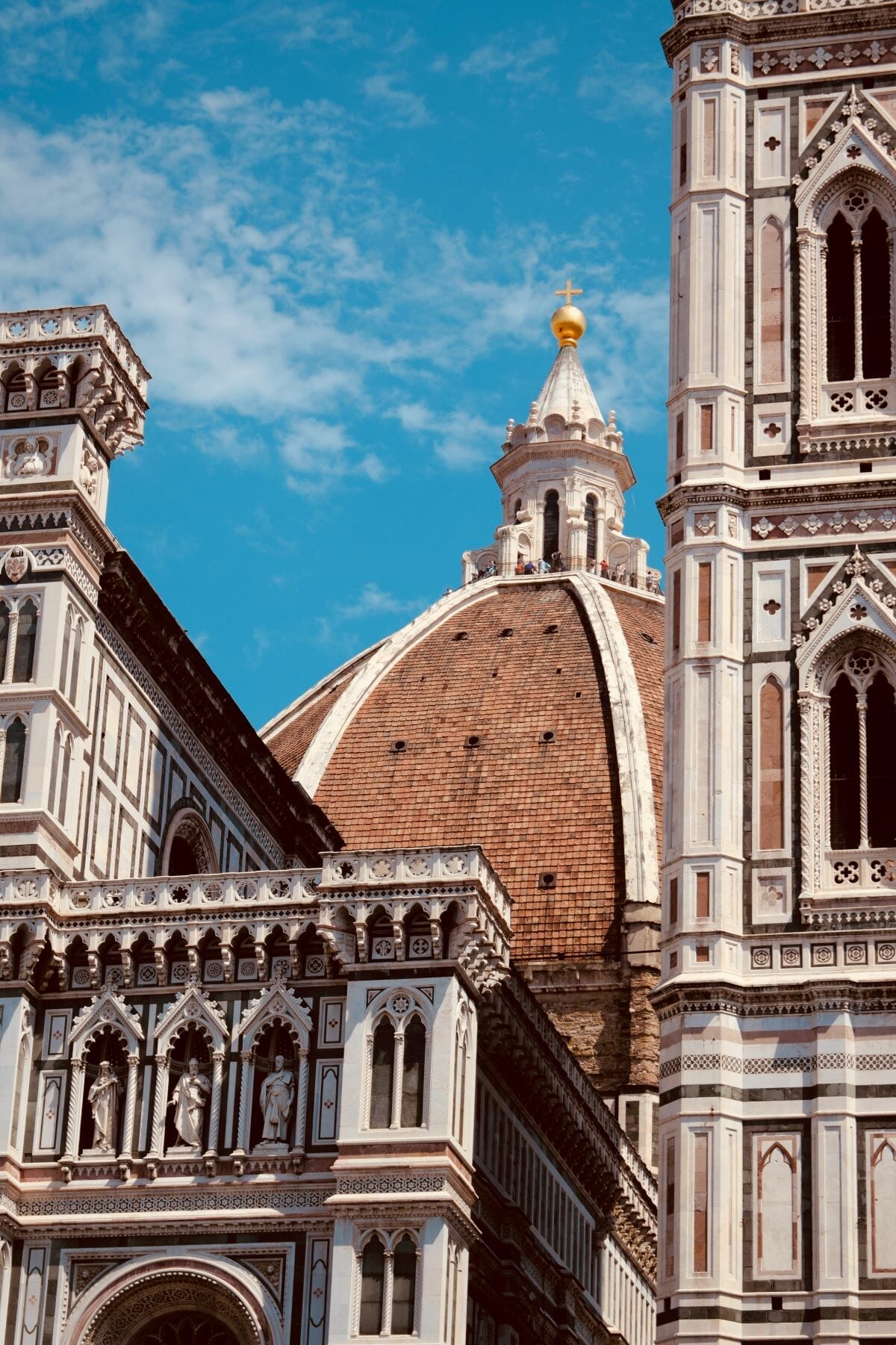 A view of the Duomo in Florence, focusing on the dome