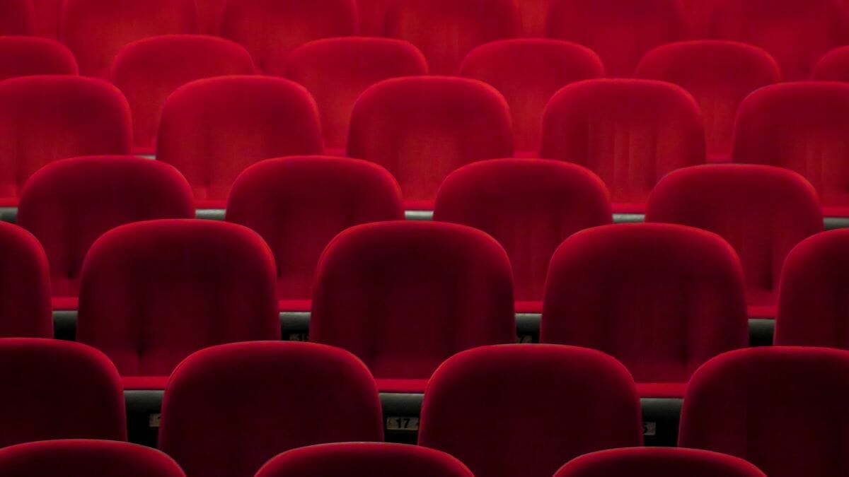 Rows of seats inside a cinema