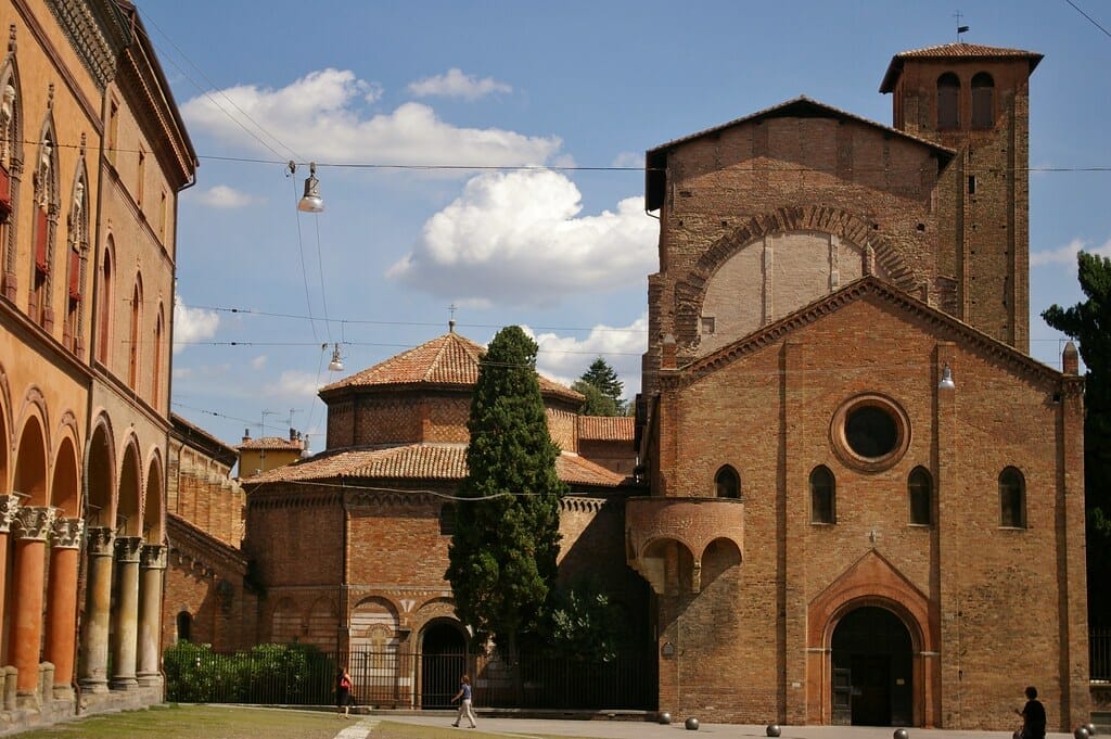Basilica of Santo Stefano church complex in Bologna, Italy