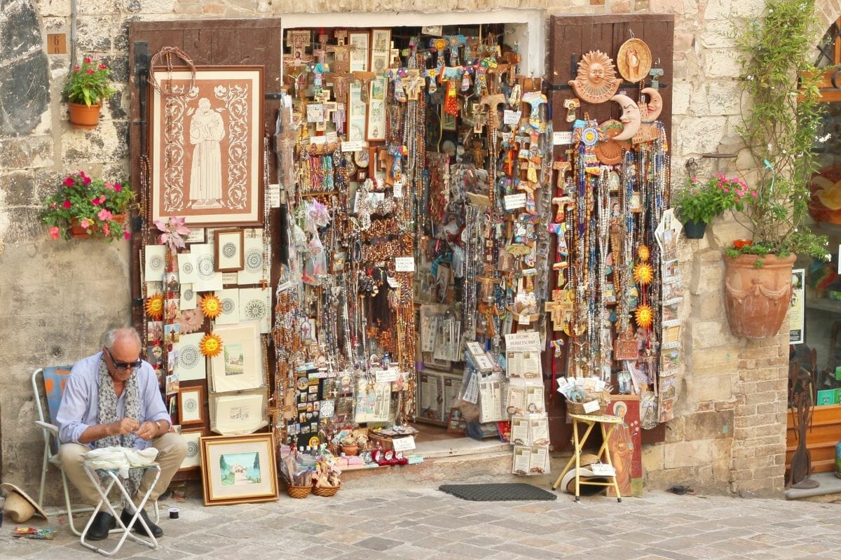 A shop selling souvenirs